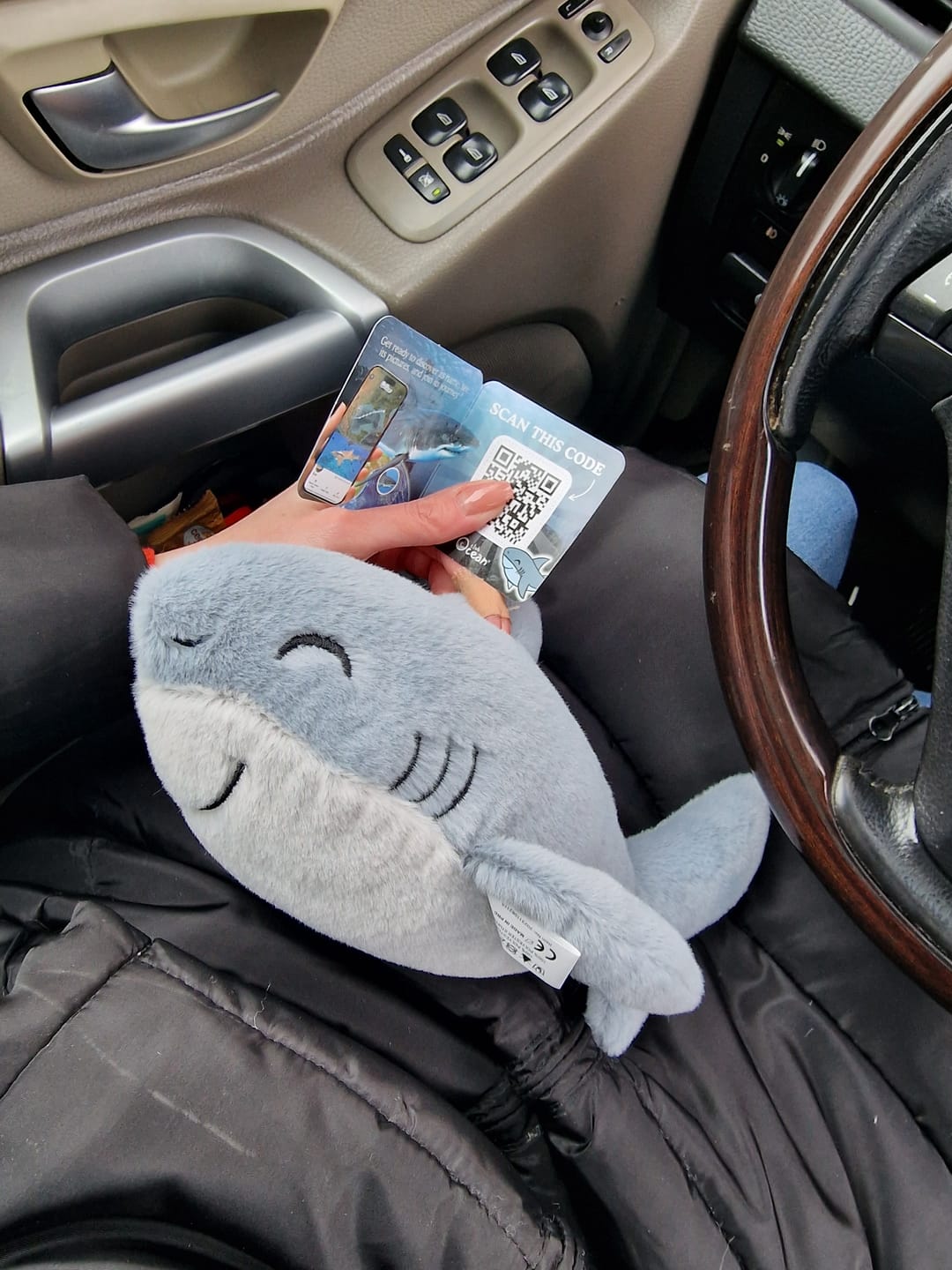 Customer photo review of Polar Bear Adoption Plushie
