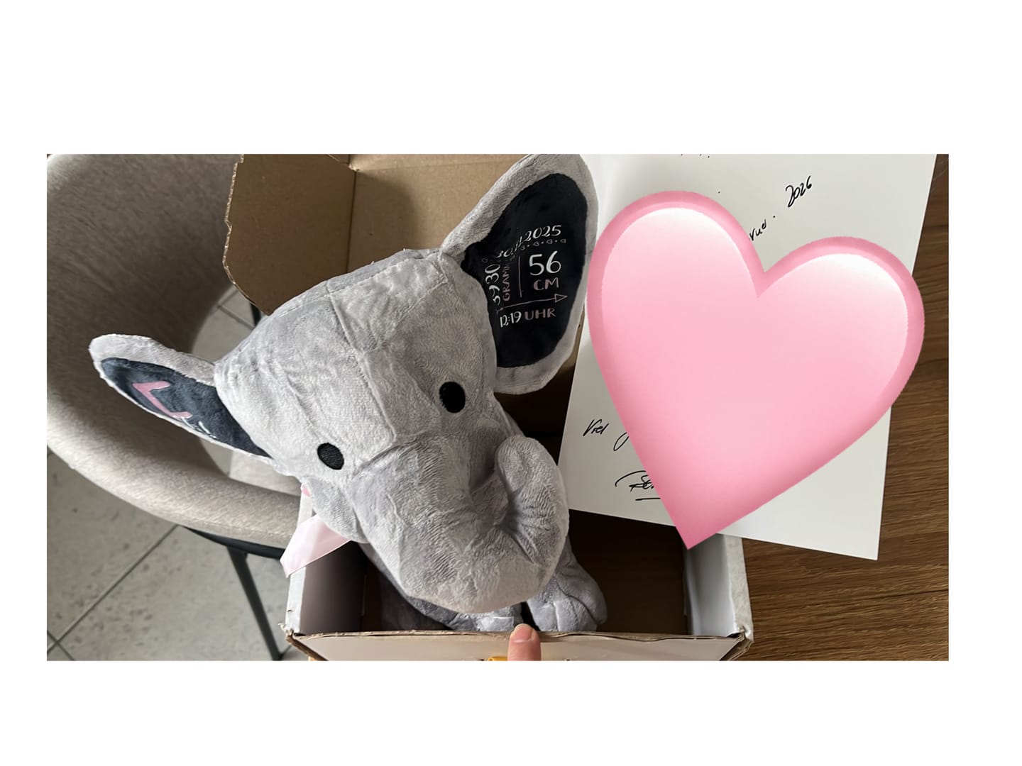 Customer photo review of Zur Geburt - Baby-Stofftier