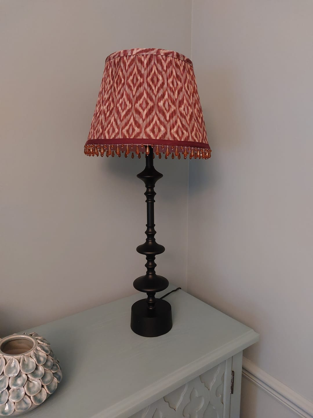 Customer photo review of Emilio Matt Black Candlestick Table Lamp Base