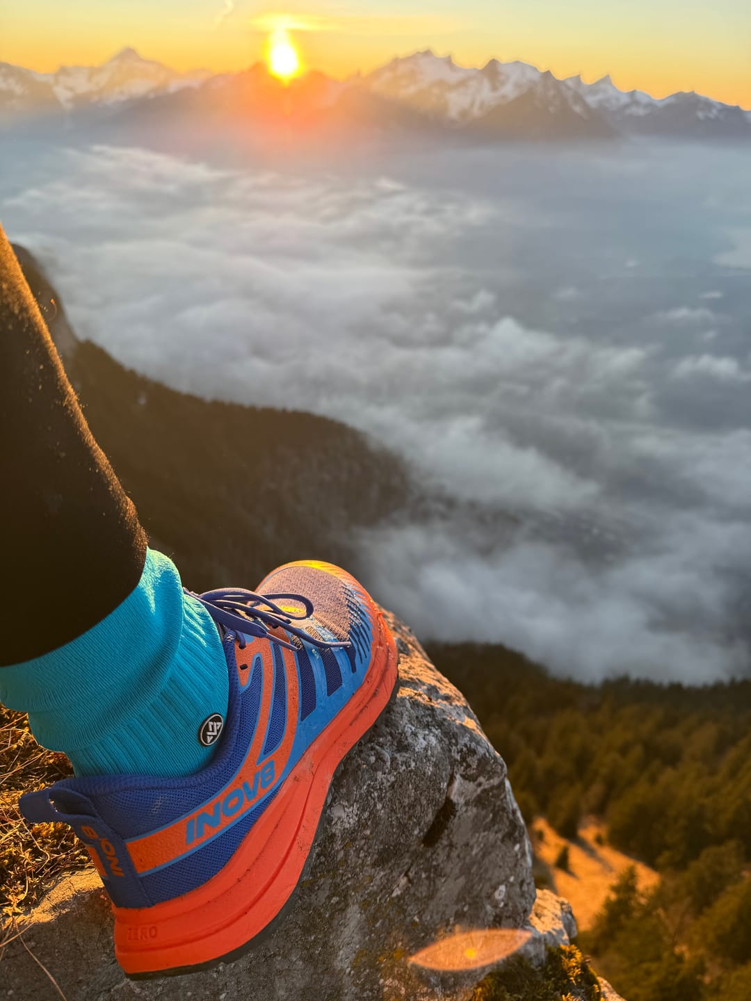 Customer photo review of Chaussettes Imperméables TRAIL-DRY Extra-fines Bleues