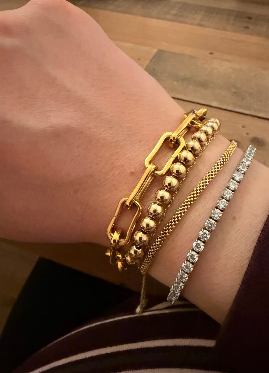 Customer photo review of Luxe Tennis Bracelet