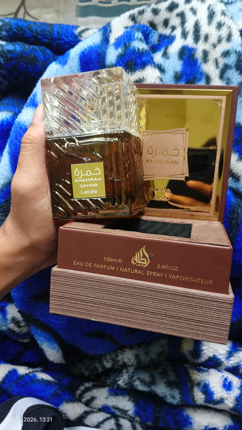 Customer photo review of Lattafa Khamrah Qahwa Eau De Parfum For Unisex