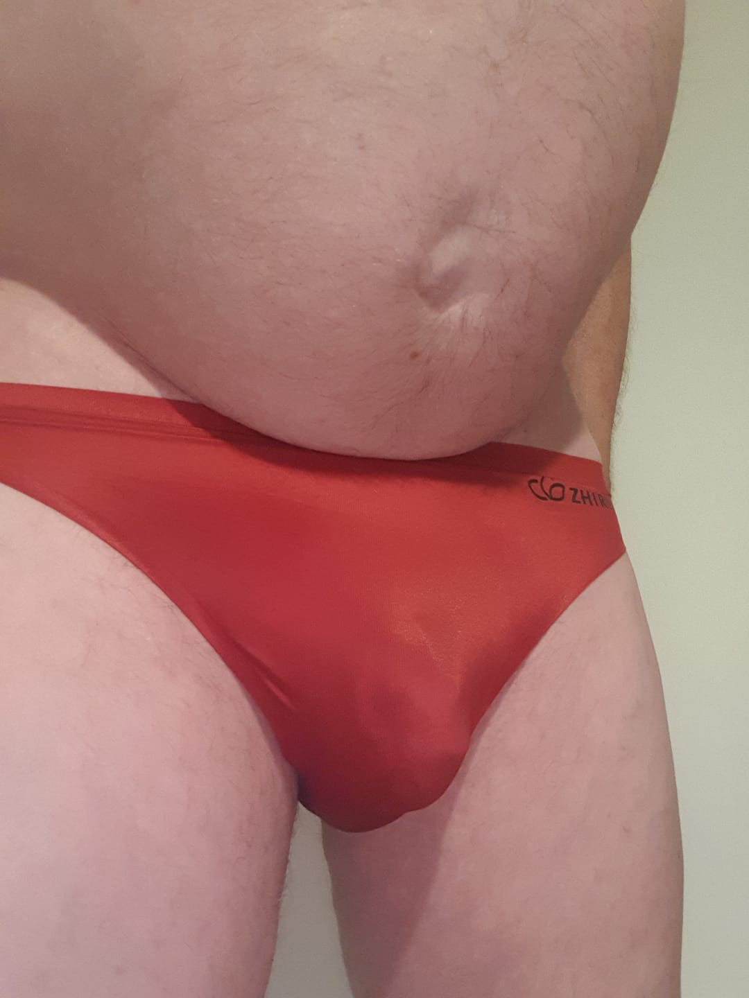 Customer photo review of 4-pack Men's Sexy Solid Color Letter Seamless Thong