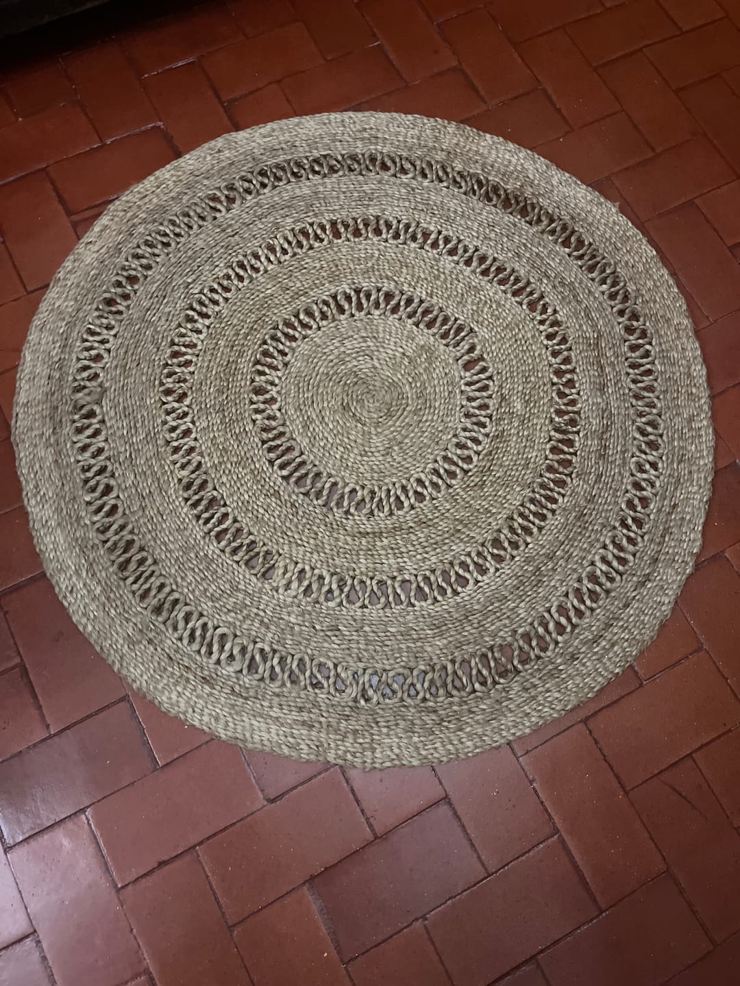 Customer photo review of Alfombra Yute Oasis 120⌀ Crudo