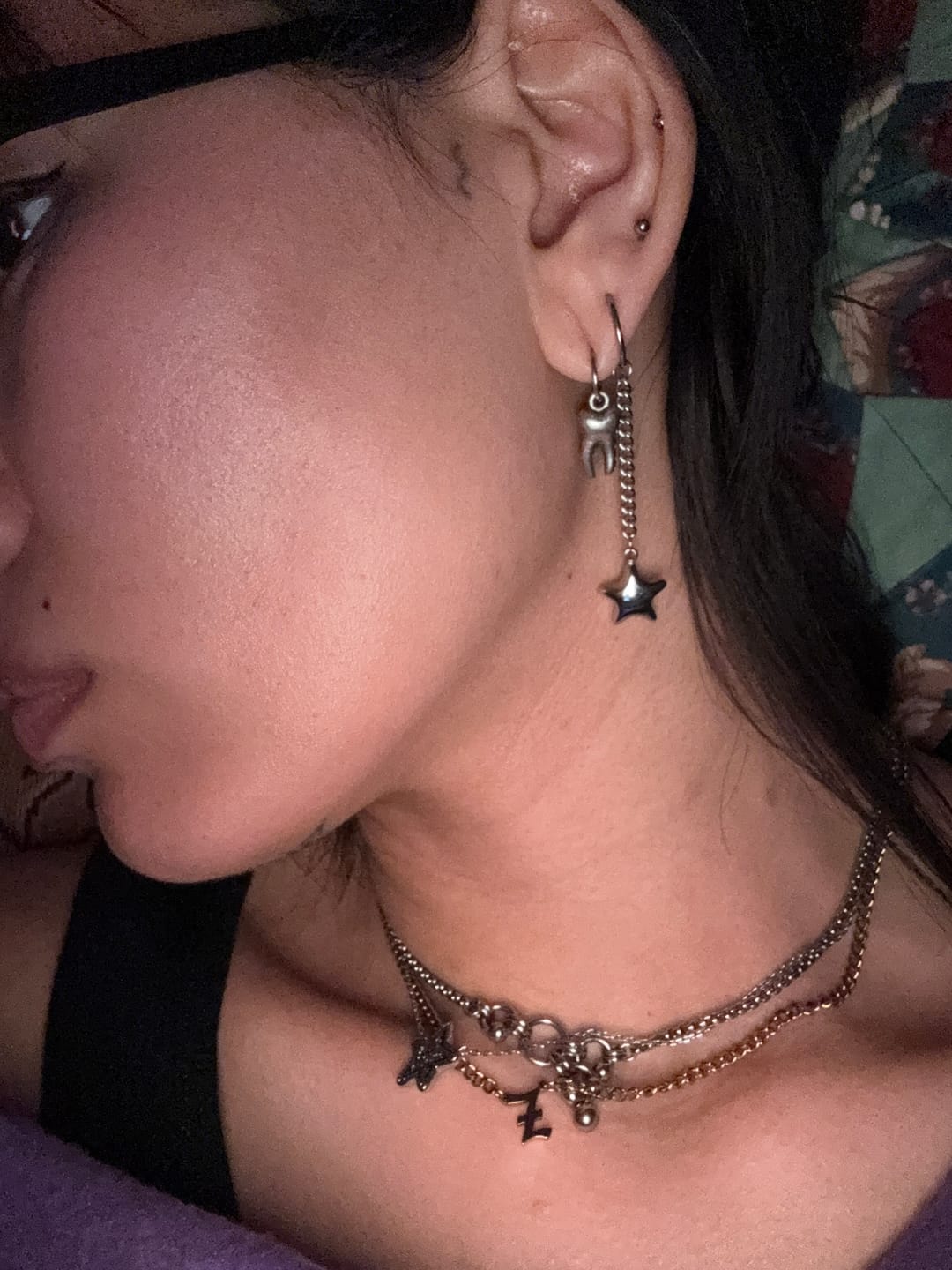 Customer photo review of Puffy Star Chain Charm