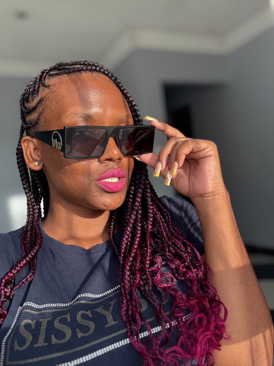 Customer photo review of Black Iconic Sunglasses