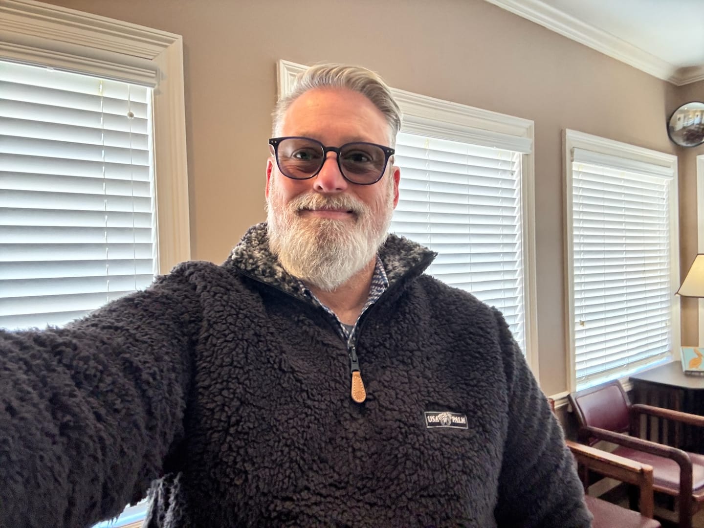 Customer photo review of Reversible Double Sherpa 1/4 Zip