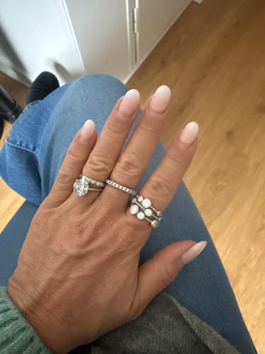 Customer photo review of ETERI TRIPLE RING White Gold Vermeil with Moissanites