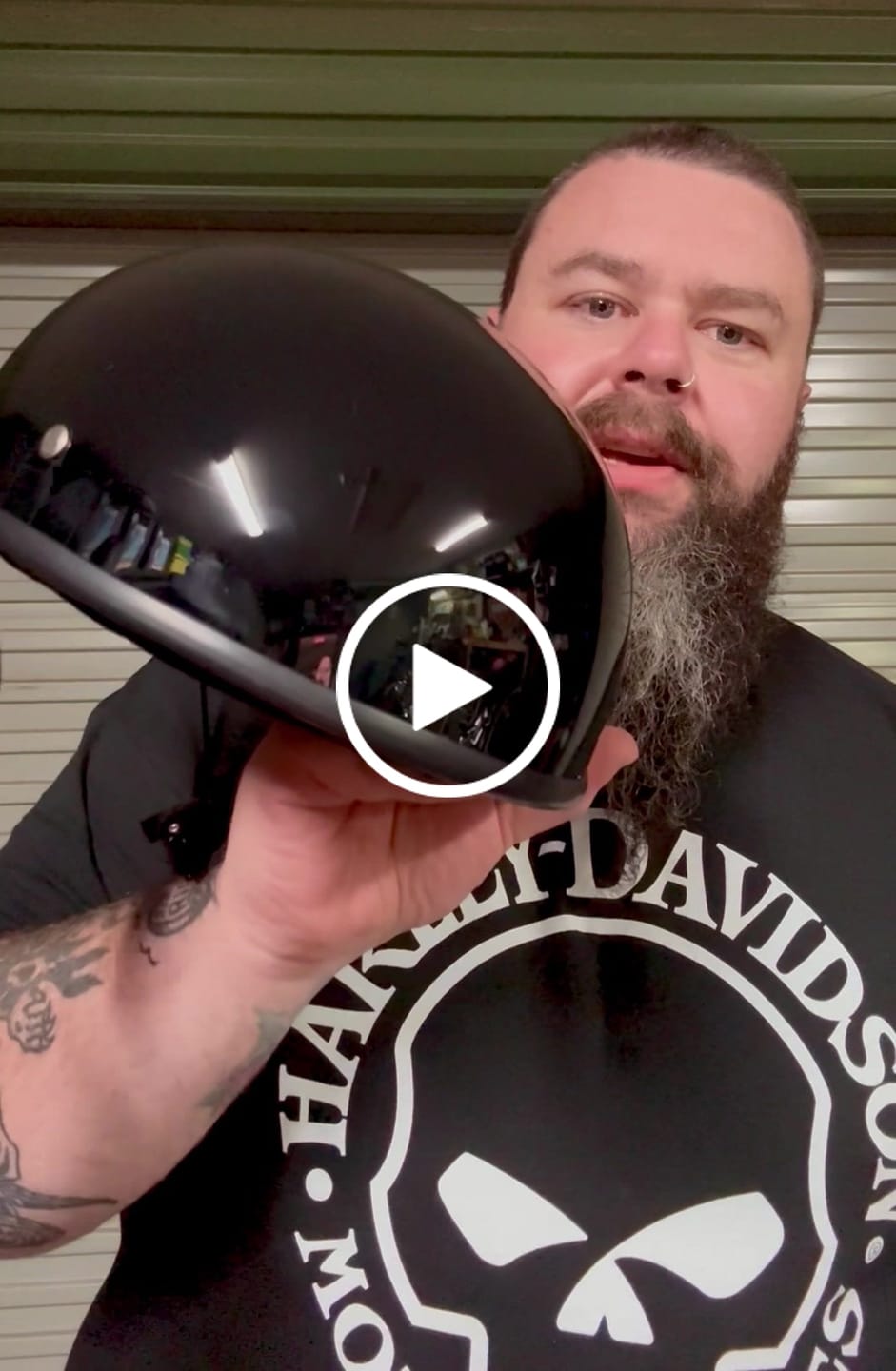 Customer video review of Lightweight SOA Style DOT Beanie Helmet / Gloss Black