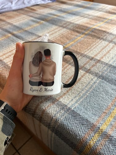 Customer photo review of Mug Personnalisé - Couple Calendrier