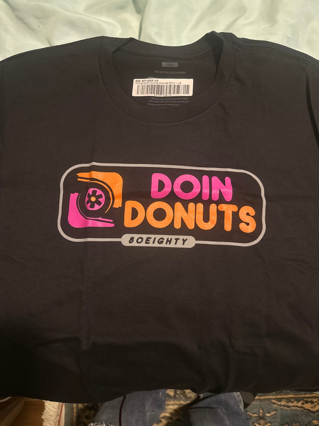 Customer photo review of 80Eighty® Doing Donuts Shirt