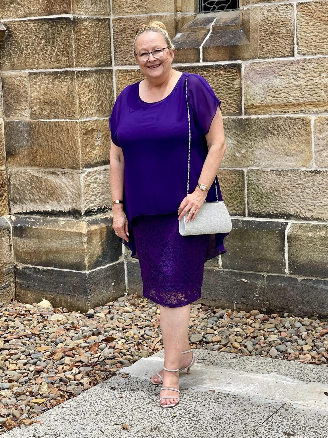Customer photo review of Hulston Purple Evening 2 Piece Set