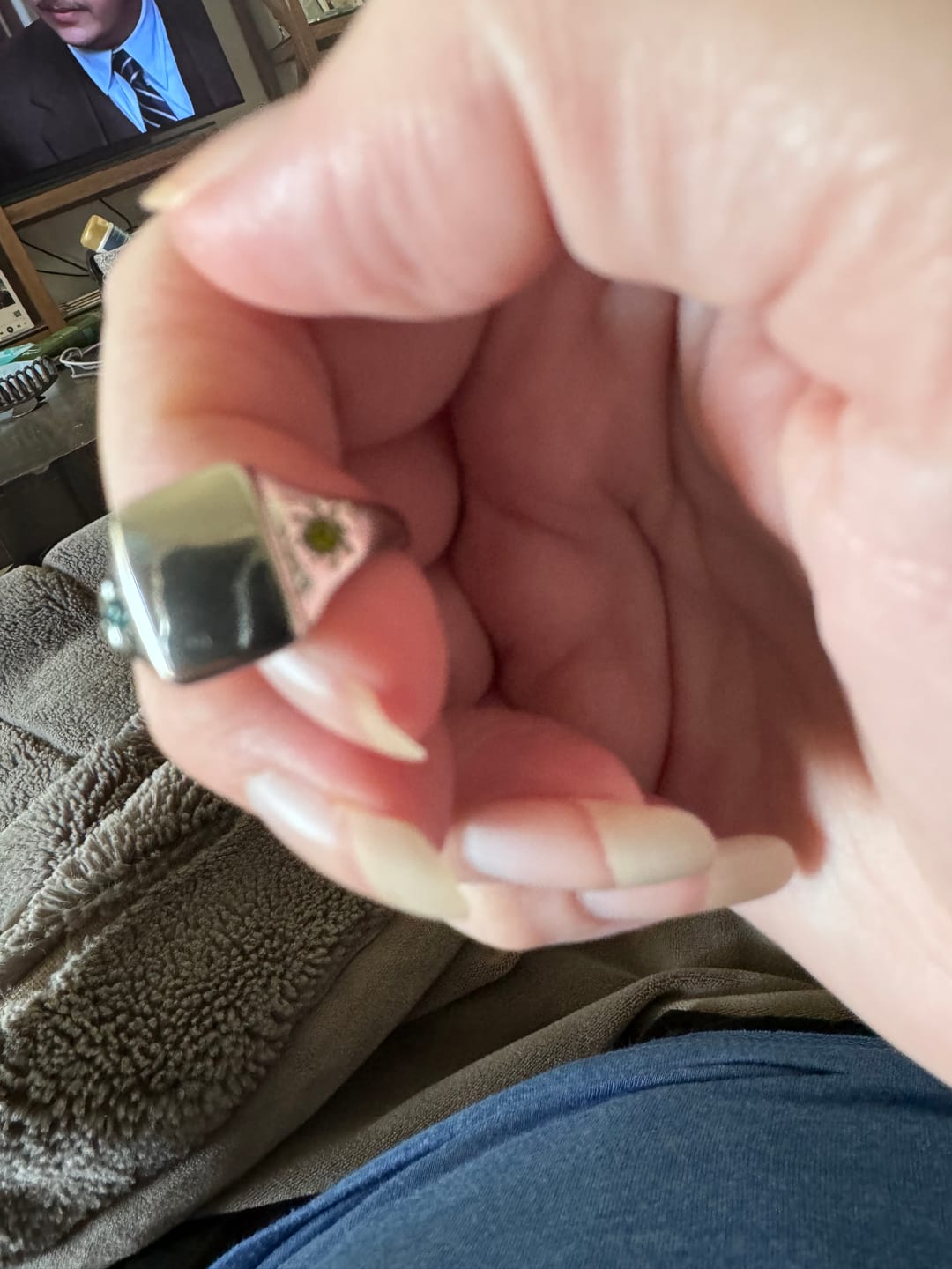 Customer photo review of Personalized Photo Birthstone Custom Ring