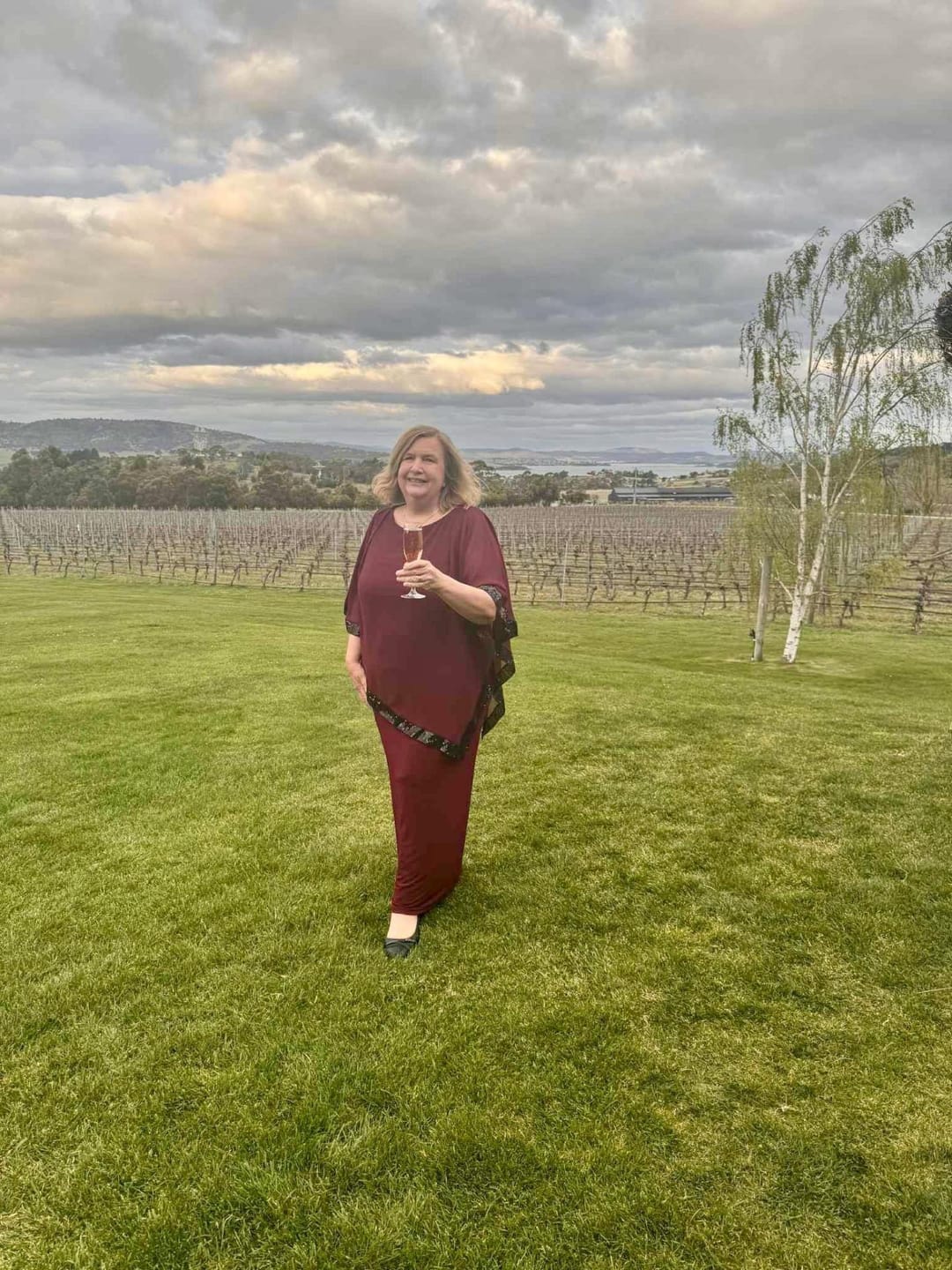 Customer photo review of Conny Burgundy Jersey Skirt