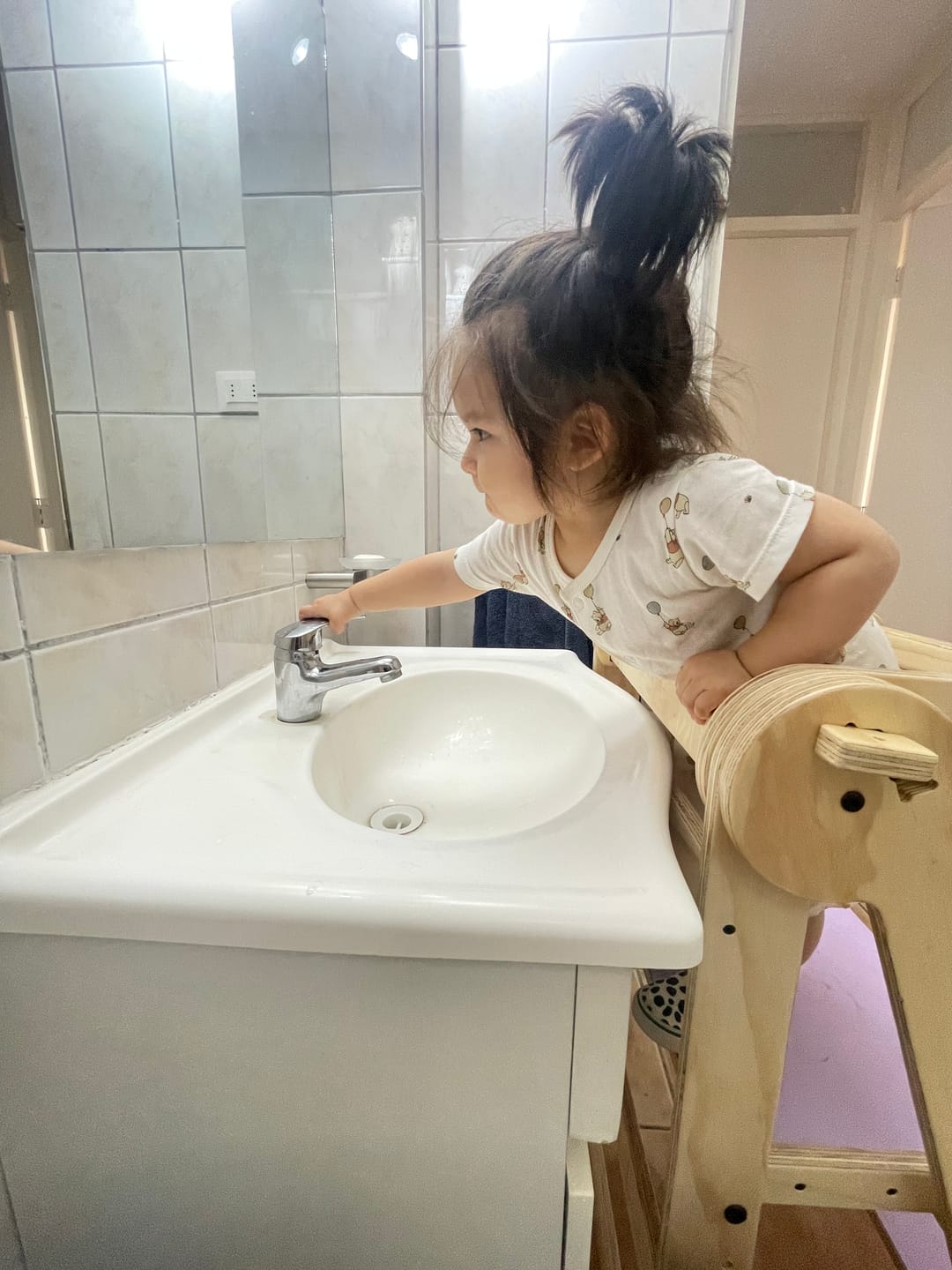 Customer photo review of Torre de Aprendizaje Plegable Montessori