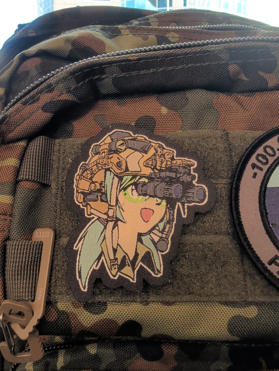 Customer photo review of Glow-in-the-Dark Anime Girl Tactical Morale Patch