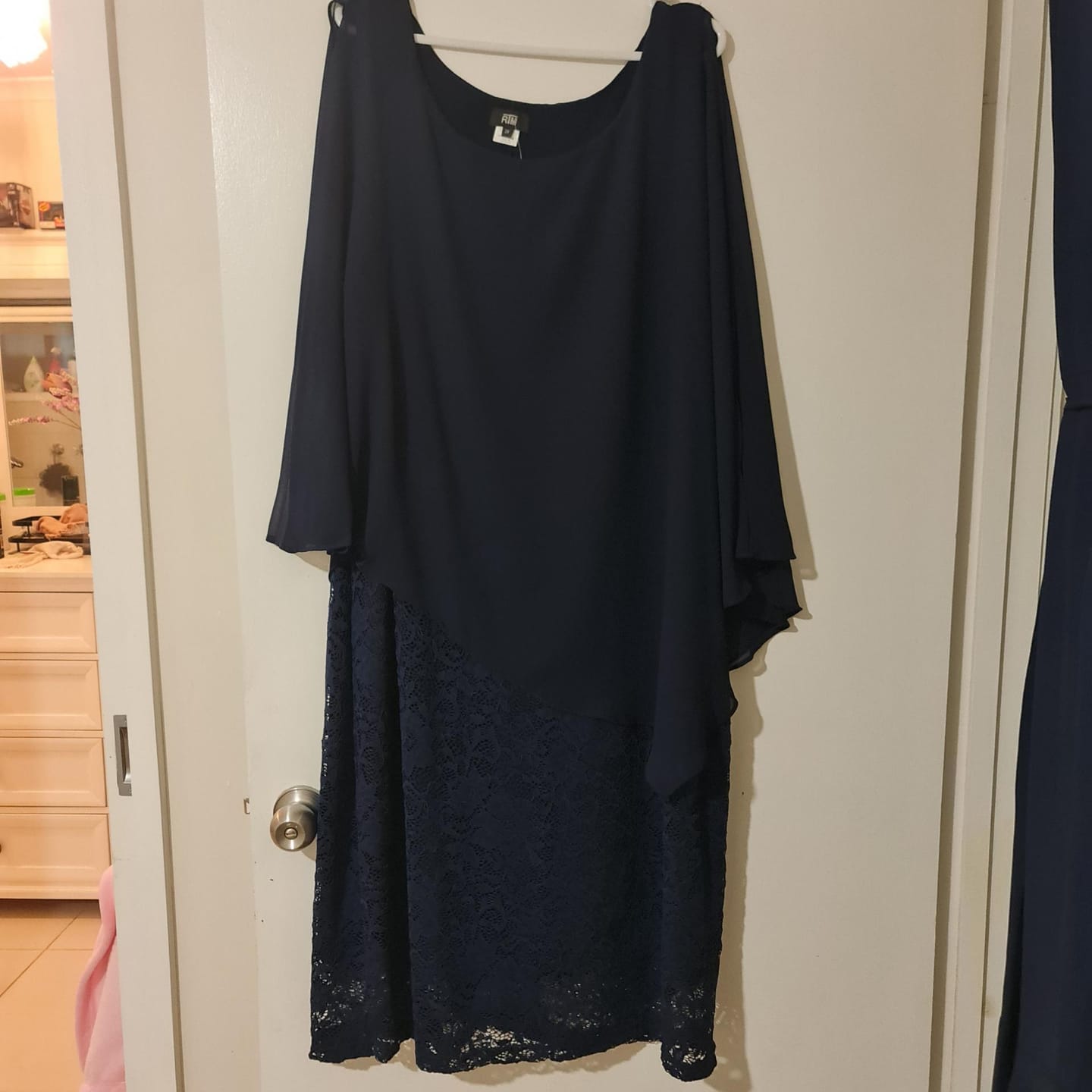 Customer photo review of Geraldine Navy Lace Dress