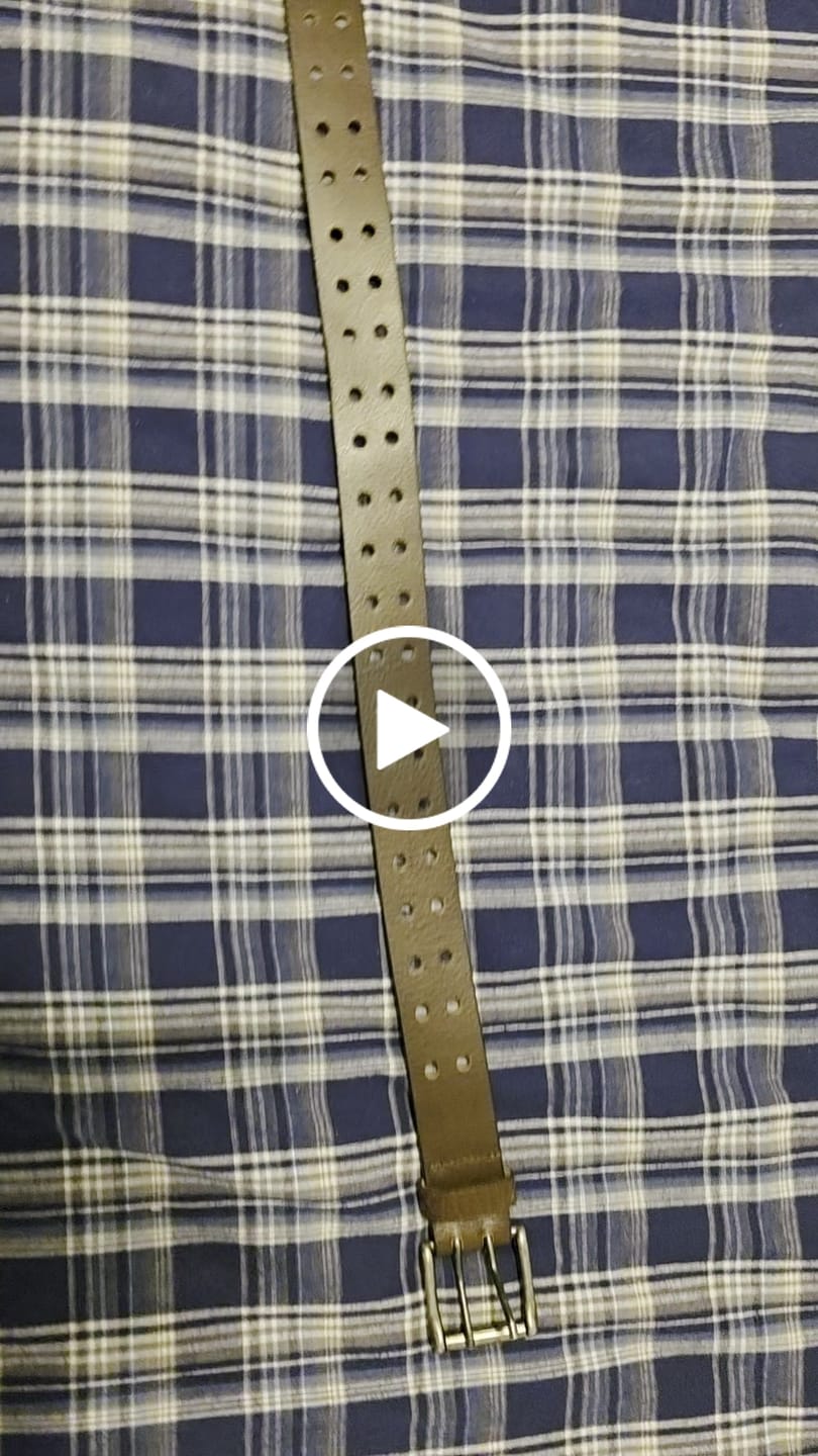 Customer video review of Black Double Hole Full Grain Leather Belt