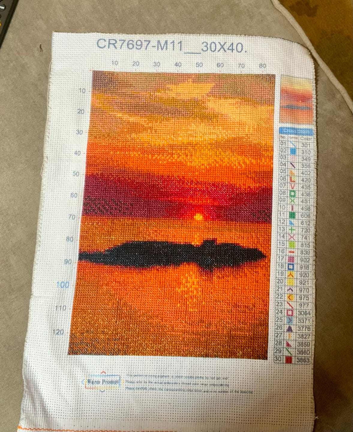 Customer photo review of Custom Cross Stitch Tapestry Kit | Just Upload Your Photo!