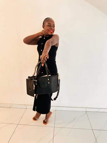 Customer photo review of Black Mini Era Tote Bag