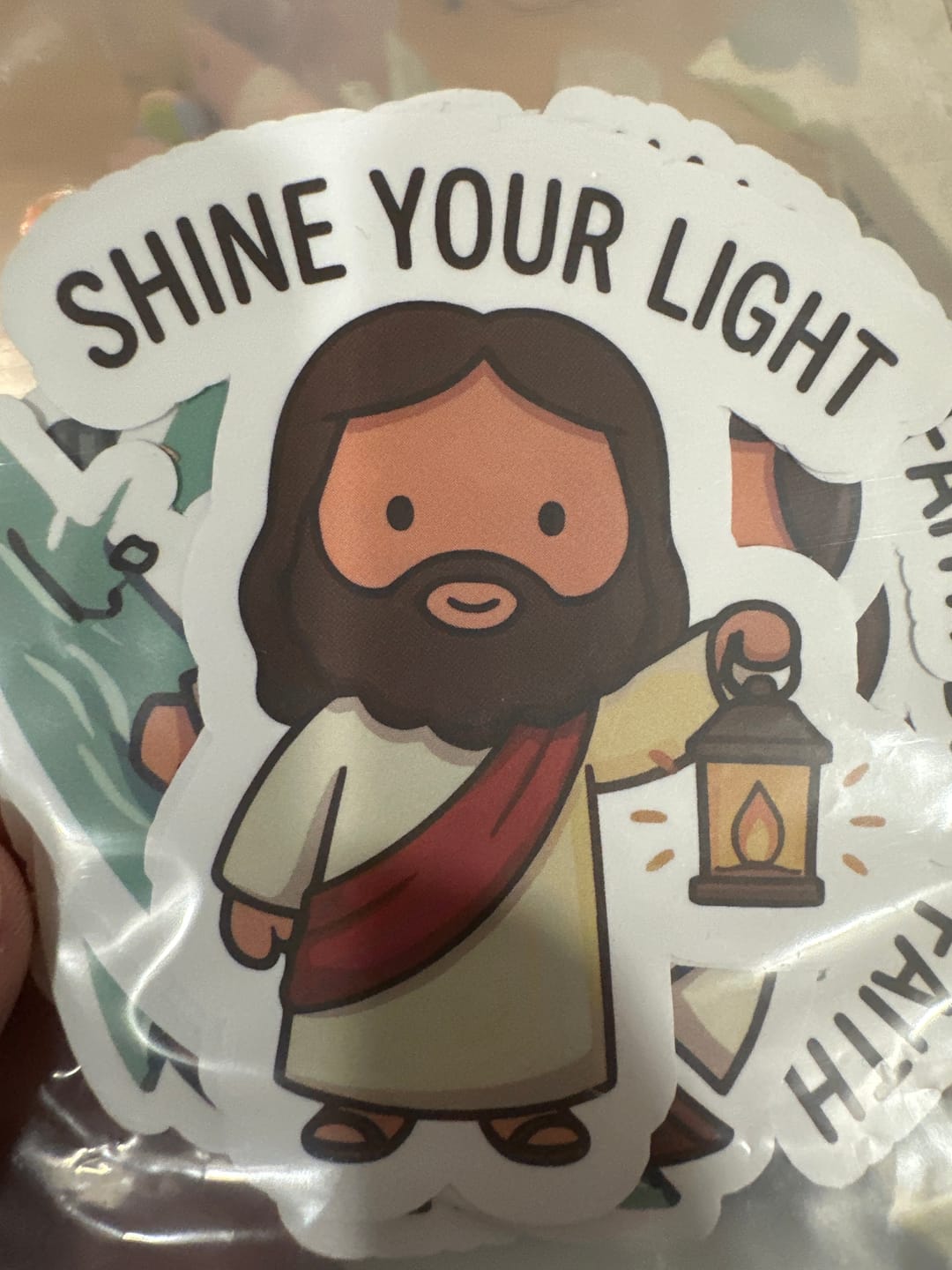 Customer photo review of The Daily Walk Jesus Stickers Pack (6pcs)