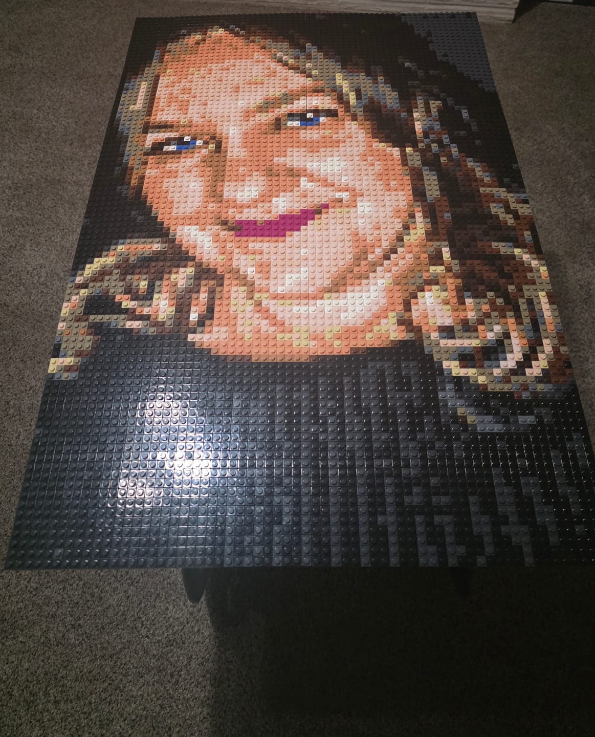 Customer photo review of Custom Bricked Mosaic Portrait 20x30"