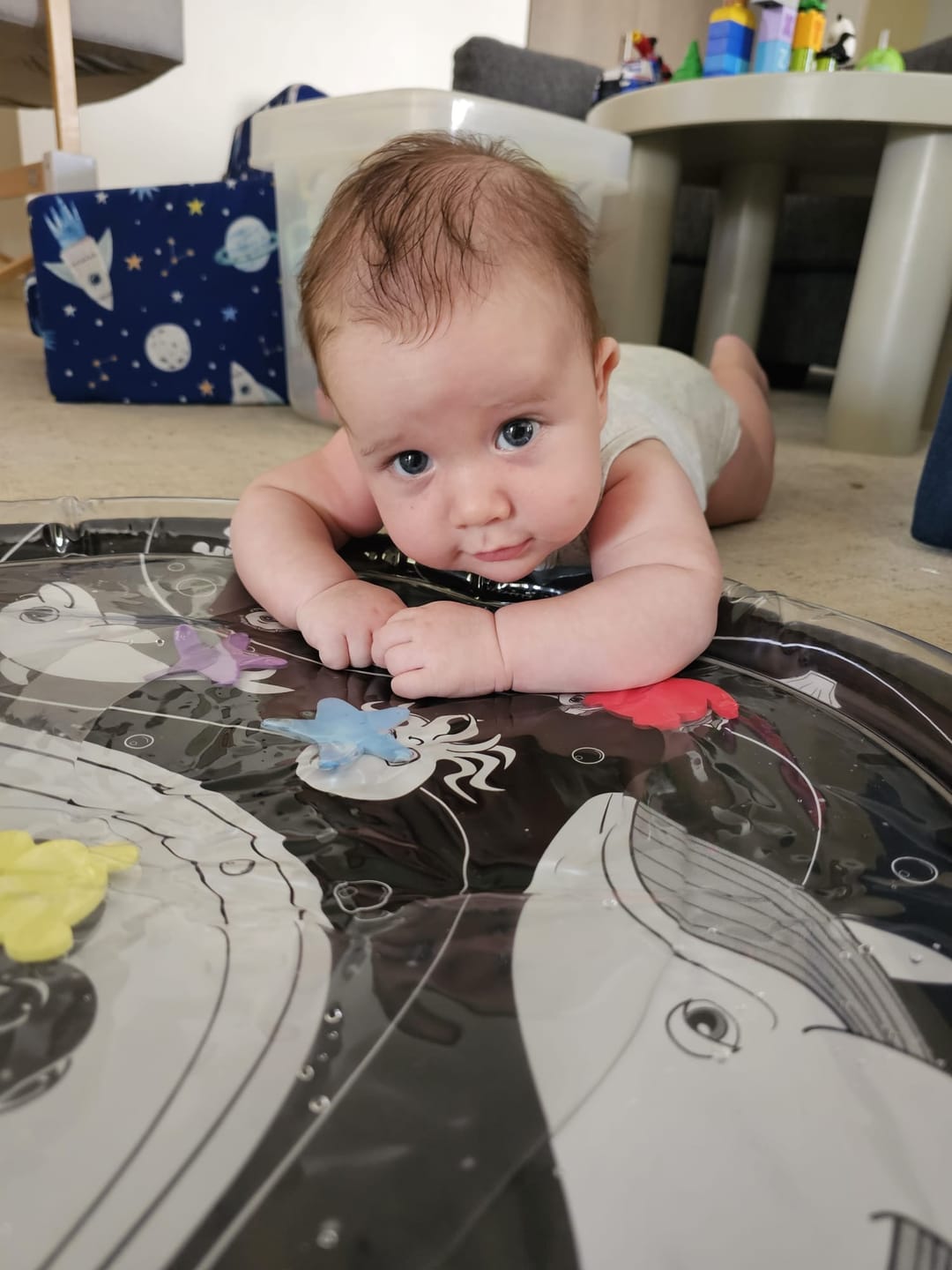 Customer photo review of Under The Sea High Contrast Sensory Water Mat