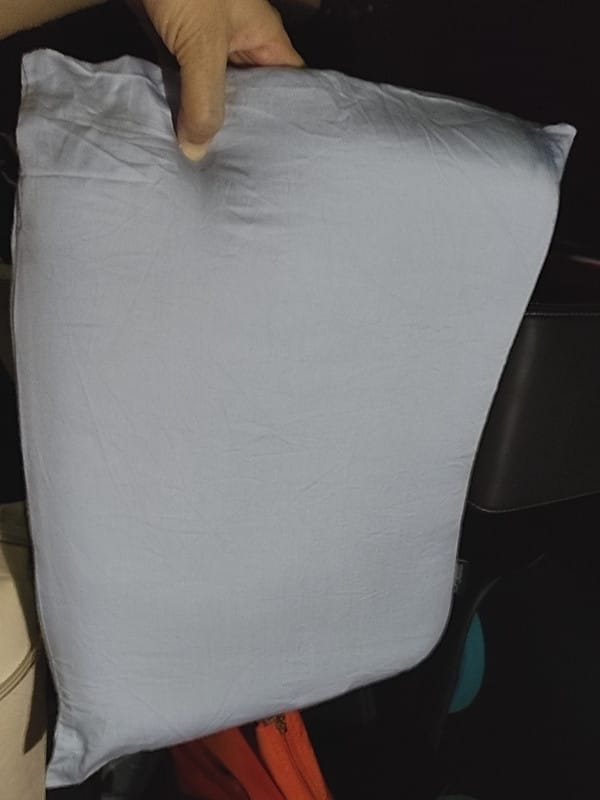 Customer photo review of Getha Baby Dimple Shoulder Latex Pillow Case - TENCEL™ Nano Silver Fabric
