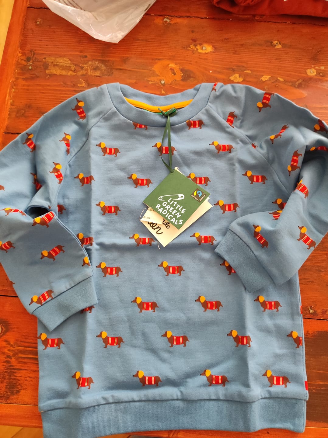 Customer photo review of Sausage Dogs Raglan Sweatshirt