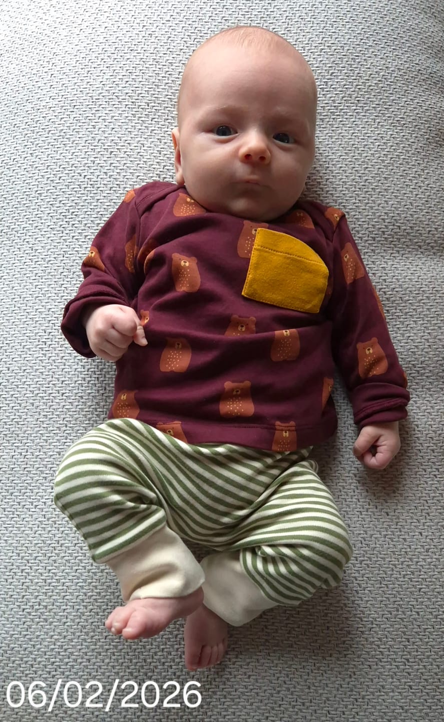 Customer photo review of Brown Bears Organic T-Shirt & Jogger Playset