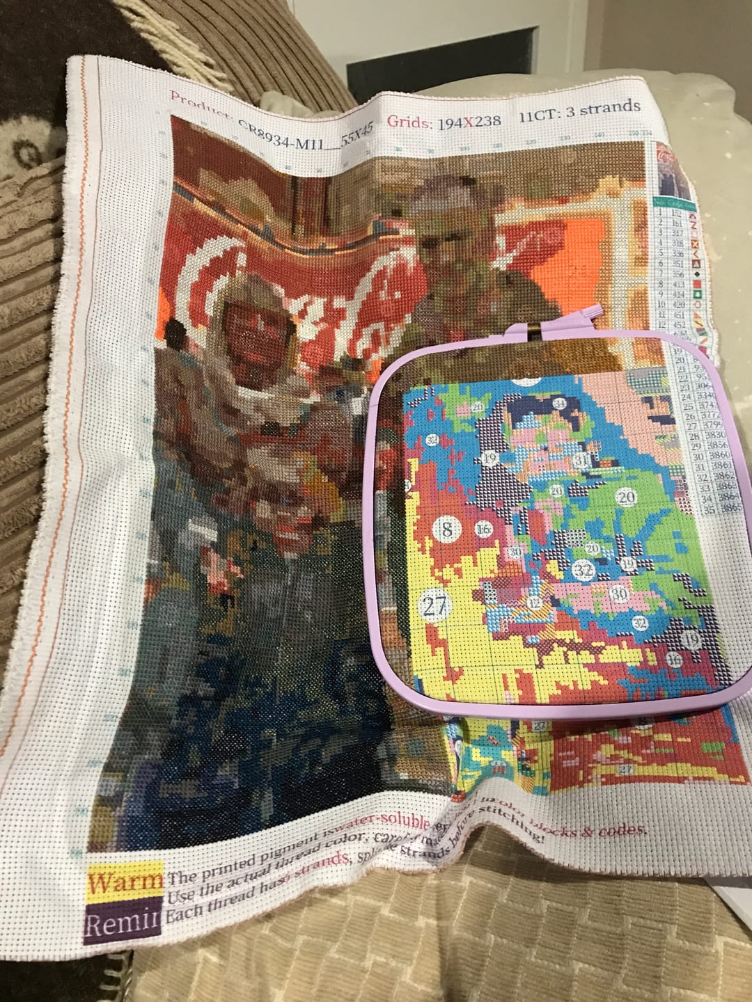 Customer photo review of Custom Cross Stitch Tapestry Kit | Just Upload Your Photo!