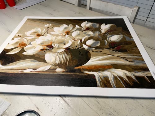 Customer photo review of Magnolia flower - Paint by Numbers