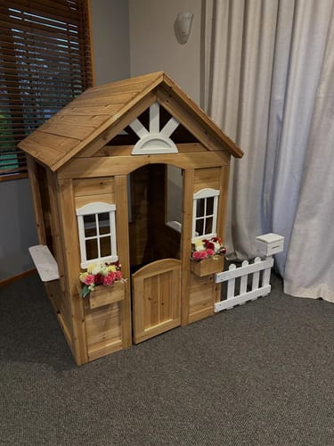 Customer photo review of Clare's Cubby Playhouse Natural