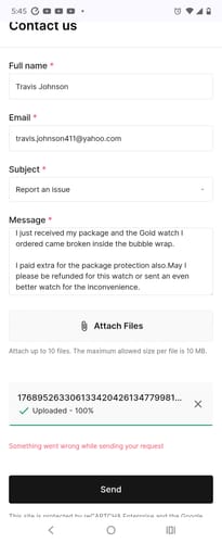 Customer photo review of Navidium Shipping Protection