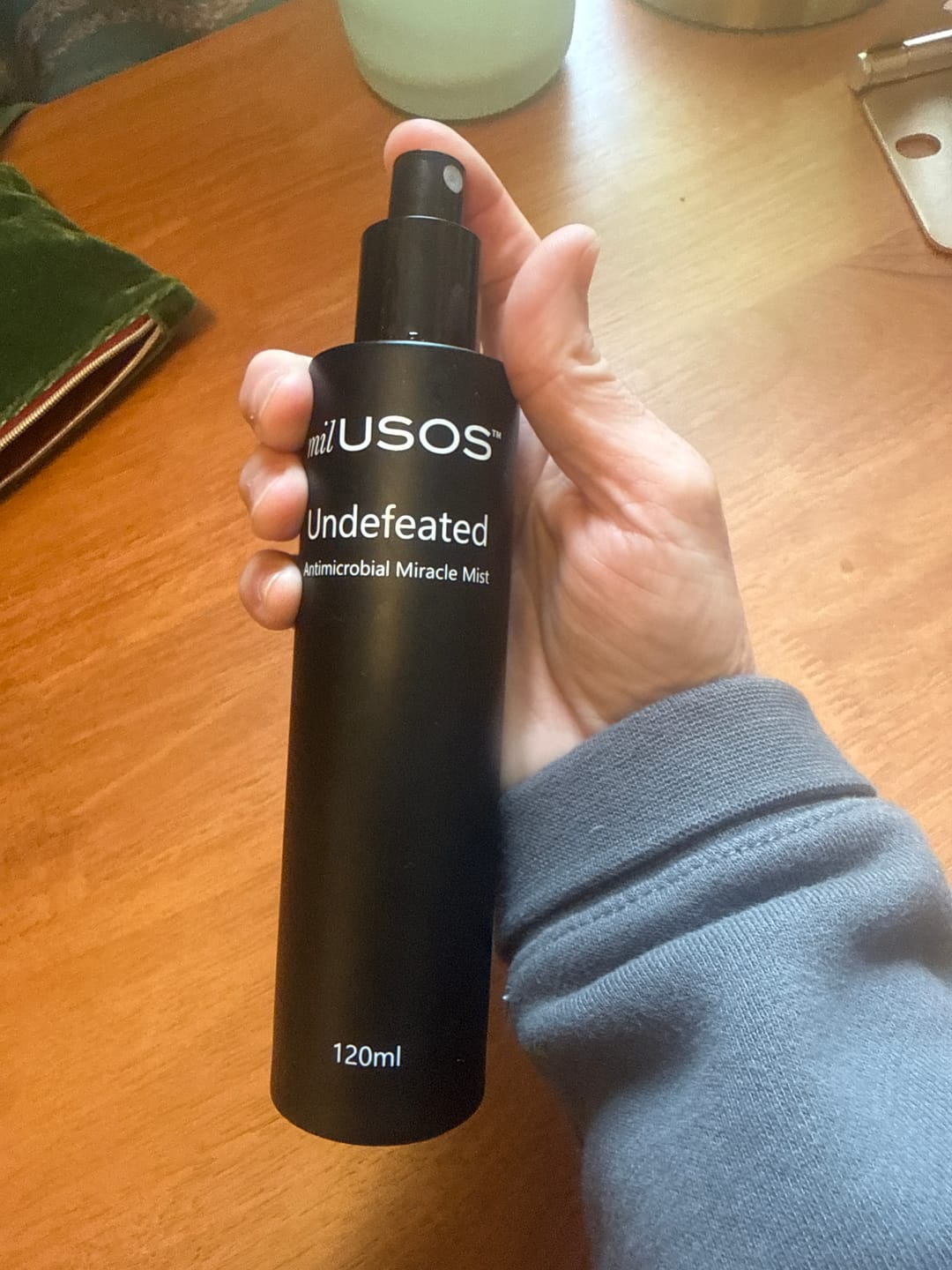 Customer photo review of Undefeated Antimicrobial Miracle Mist