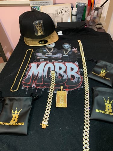 Customer photo review of Sharp Cuban 14MM Iced Out Bracelet