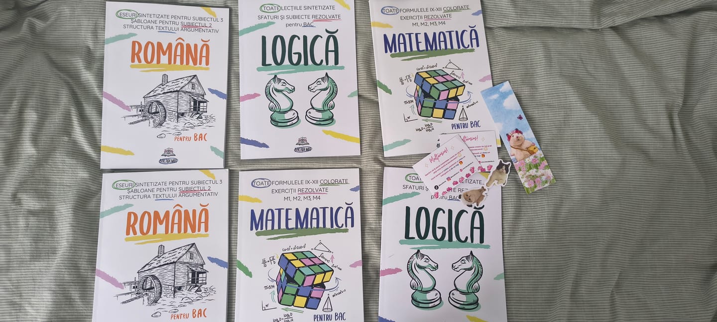 Customer photo review of Pachet Bacalaureat (Română + Matematică + Logică) Bacademia