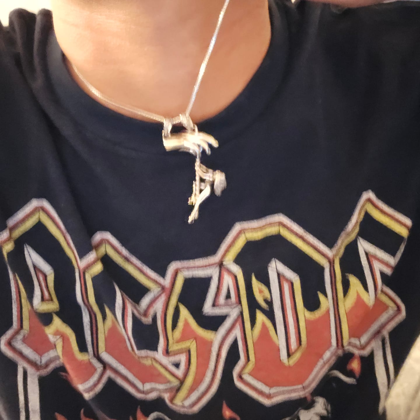 Customer photo review of DANCING WITH DEATH PENDANT