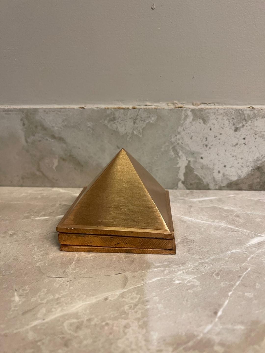 Customer photo review of Premium Finish 100% Pure Brass Pyramid in 3-Layers Remedy (2 Inch & 3 Inch) | Improve Health & Wealth, Home Entrance, Main Door, Kitchen for Balance Positive Energy By Vastu Mandir