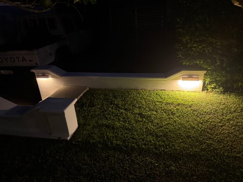 Customer photo review of Solar Wall Light with Motion Sensor