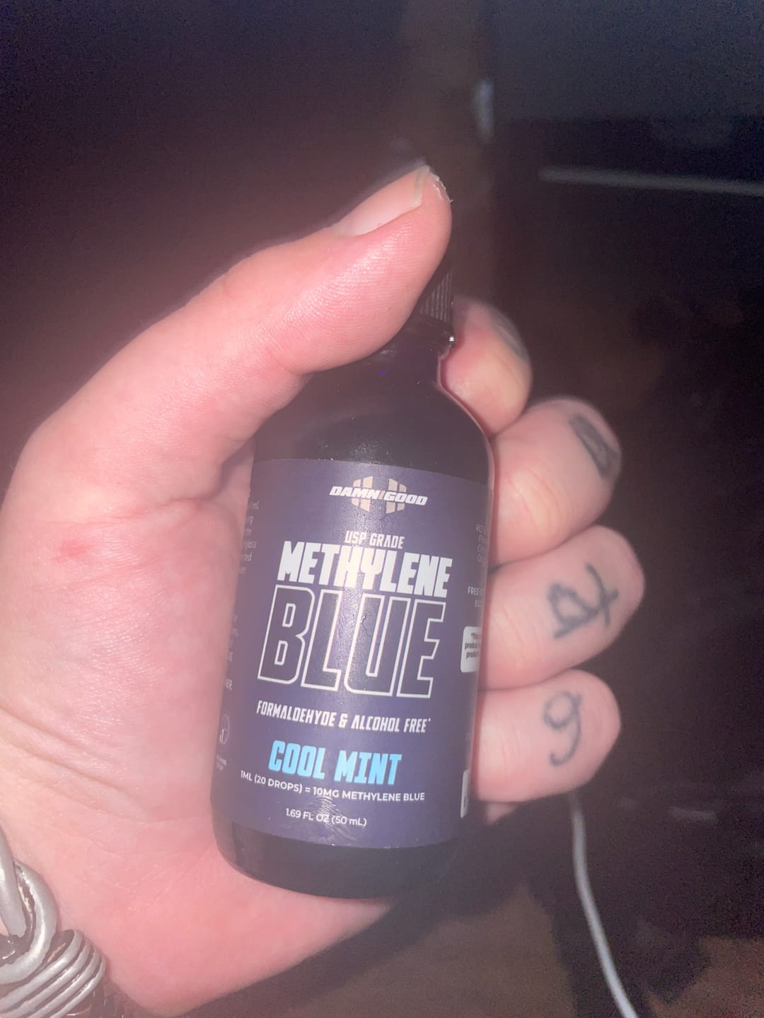 Customer photo review of Damn Good™ Methylene Blue – USP Grade Solution (Cool Mint)