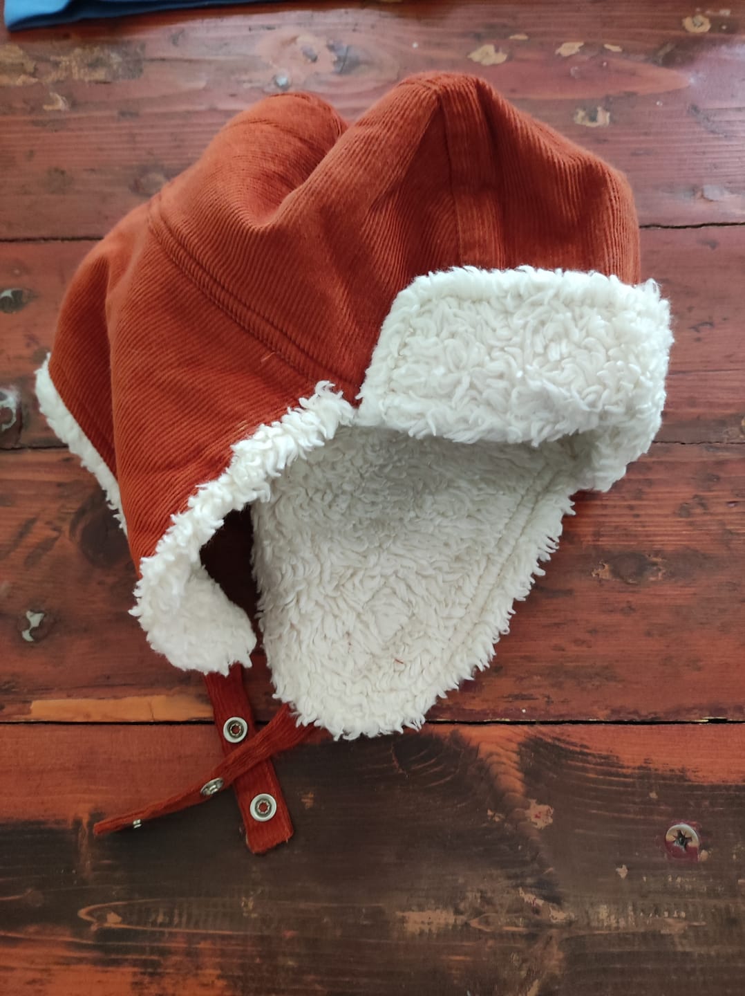 Customer photo review of Ginger Sherpa Fleece Cosy Hat