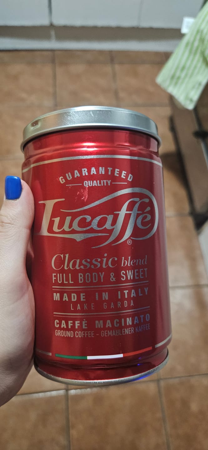Customer photo review of Lata Lucaffe Classica 250 grs Grano Molido