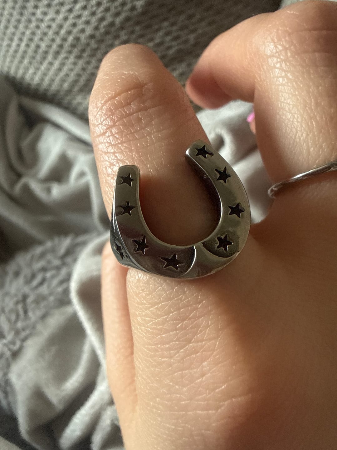 Customer photo review of Horse Shoe Ring