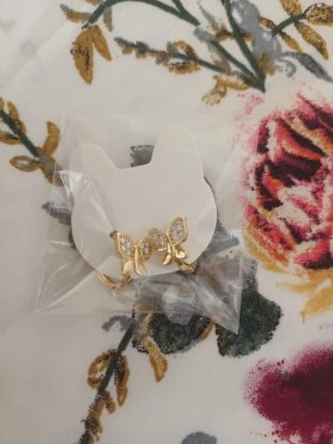 Customer photo review of Butterfly Earrings For Women Girls Modern Gold Color Stainless Steel Earrings 2026 Trend New in Wedding Aesthetic Jewelry Femme
