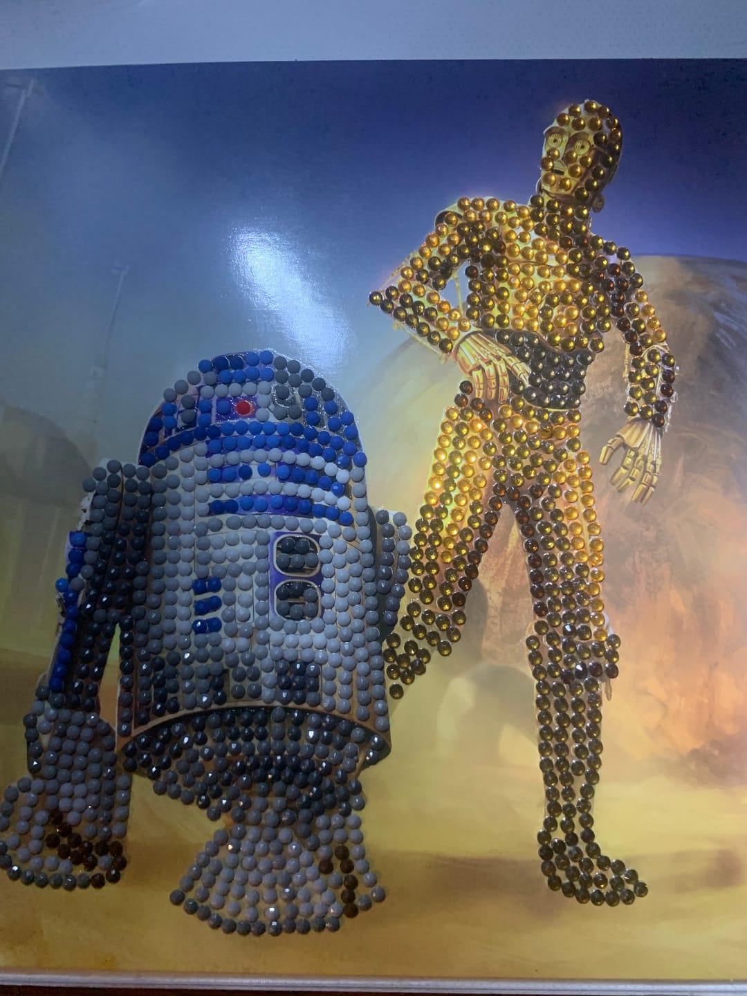 Customer photo review of "R2-D2 & C-3PO" Crystal Art Card 18x18cm