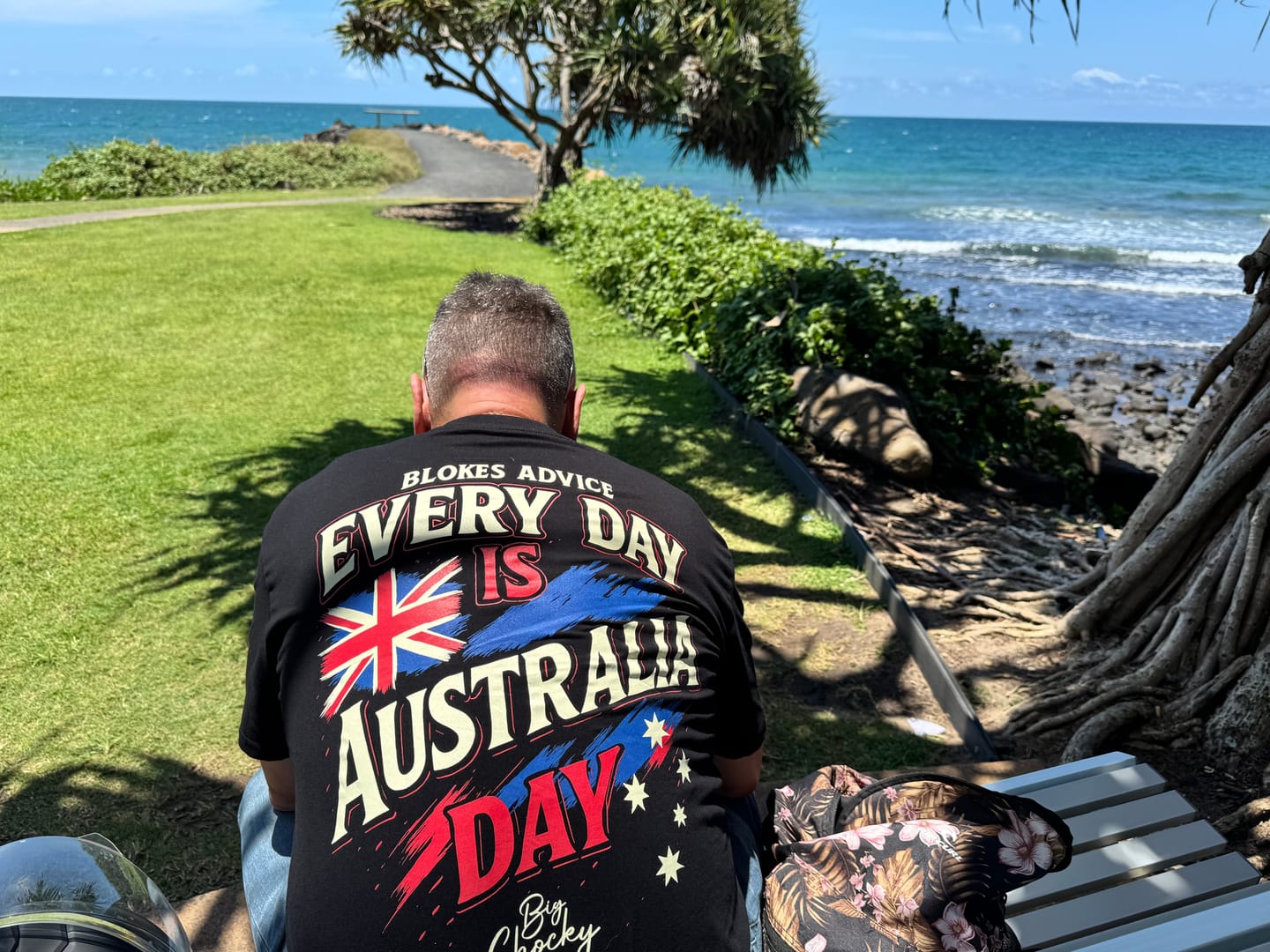 Customer photo review of Big Chocky | Aussie Day Tee