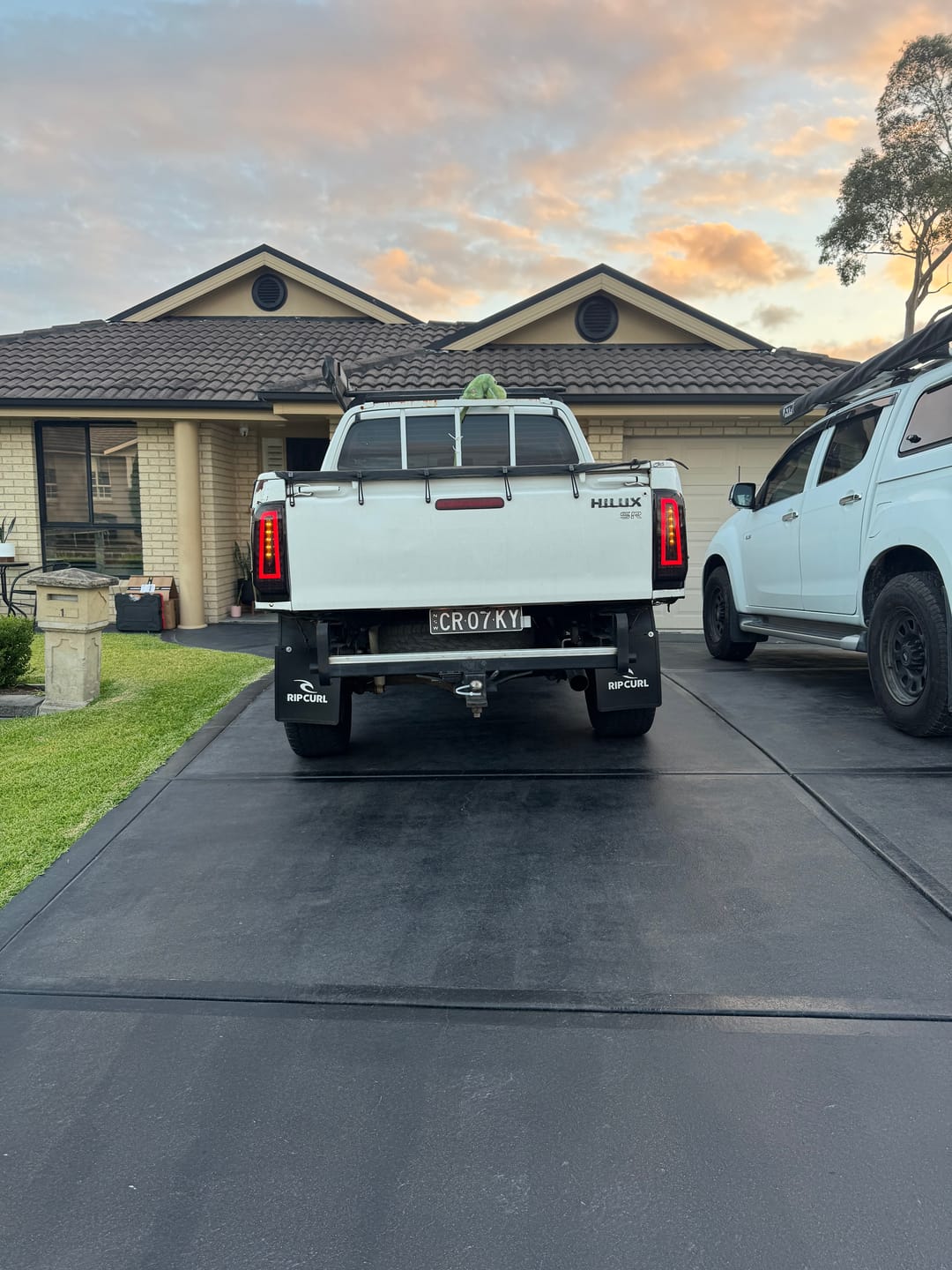 Customer photo review of Blacked Out 'Halo' LED Tail Lights for N70 Hilux
