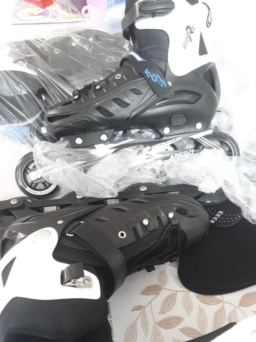 Customer photo review of Adjustable Inline Skates – Light Up LED Wheels (Kids & Adults)