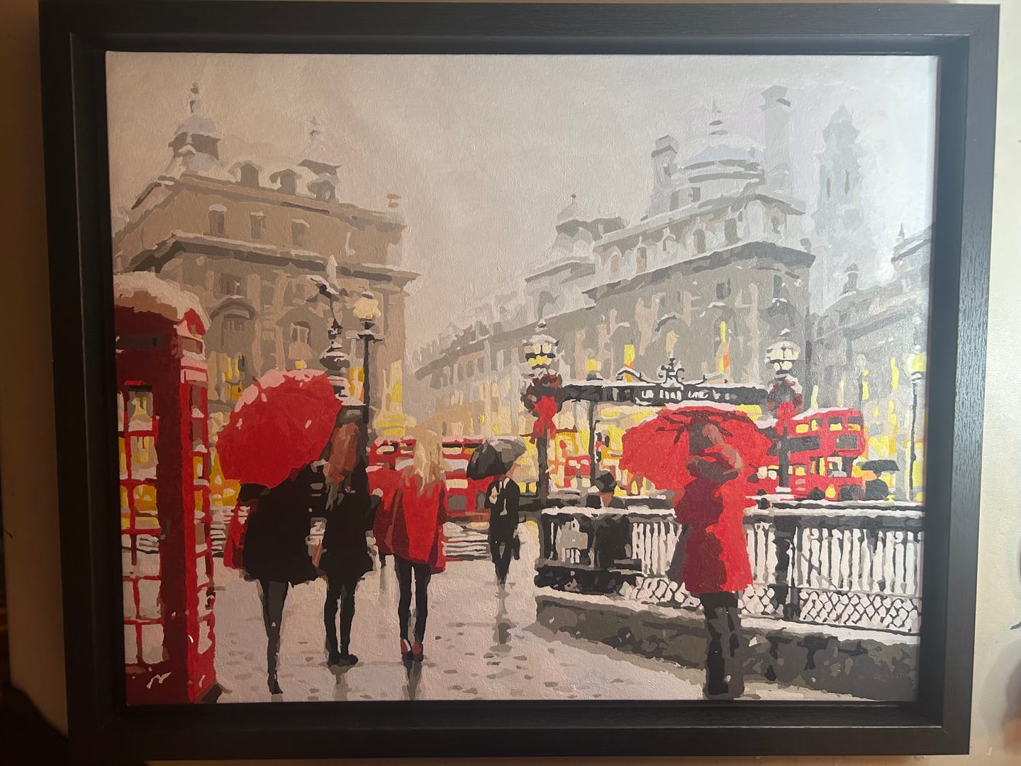 Customer photo review of London in Snow Amend - Paint by Numbers Kit for Adults